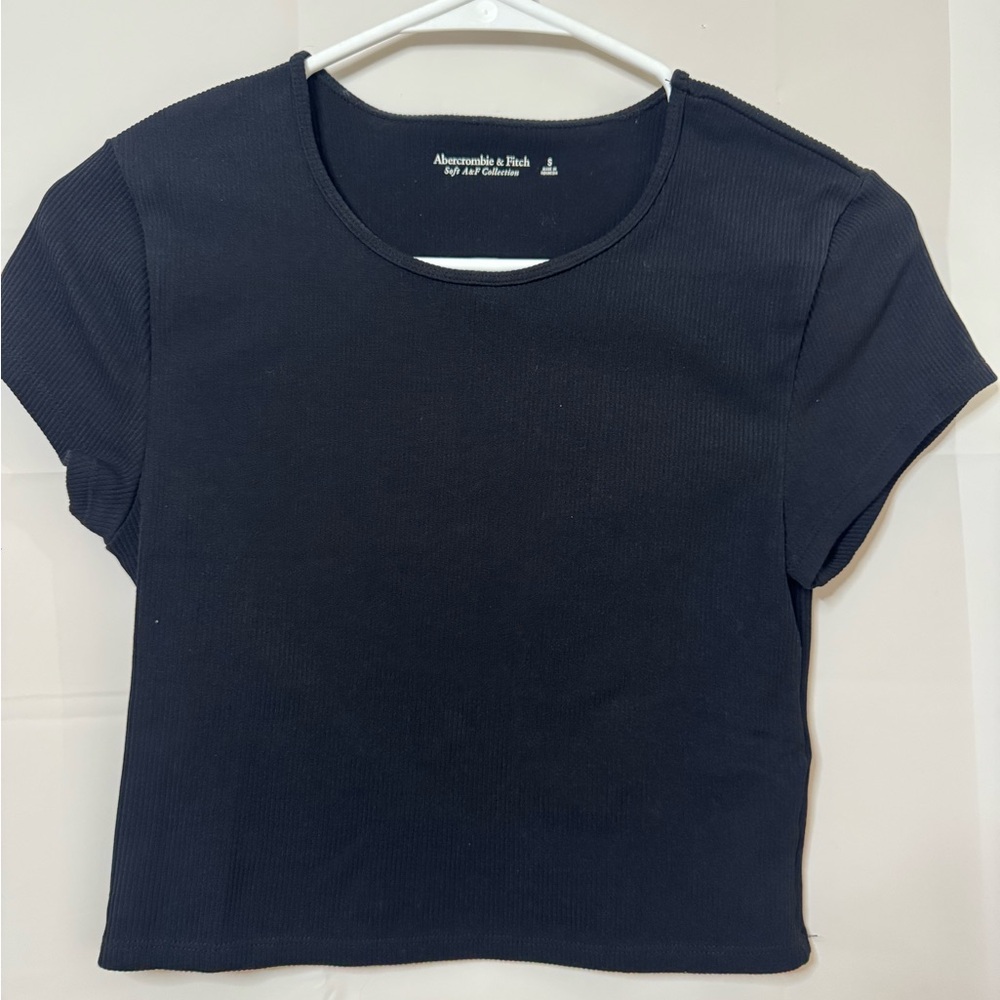 Abercrombie & Fitch Black Ribbed Tee
